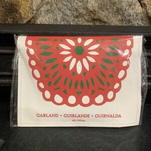 Crate & Barrel Cut Paper Flag Garland 6 ft/ 183 cm Brand New